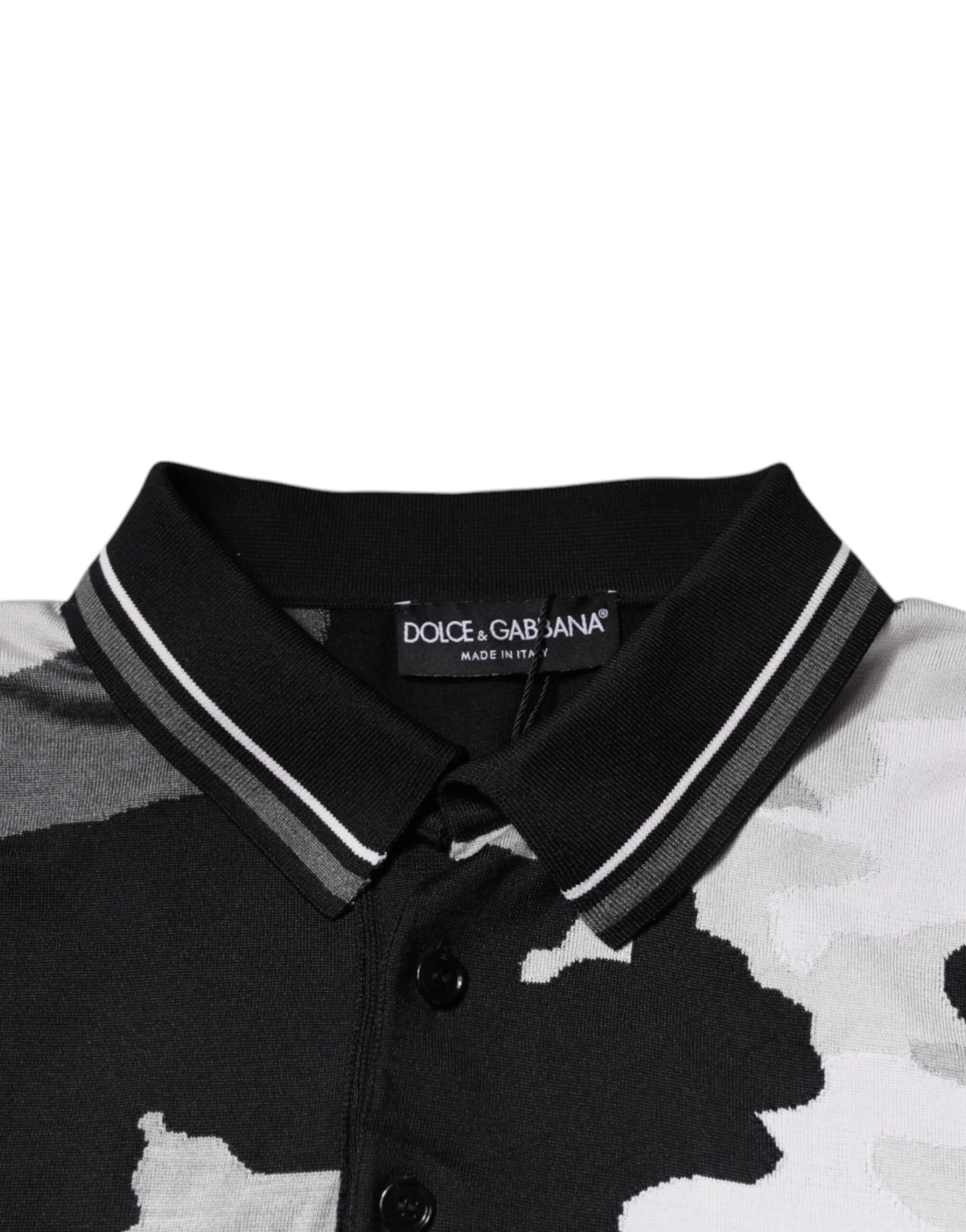 Dolce & Gabbana Multicolor Camouflage Collared Polo T-shirt