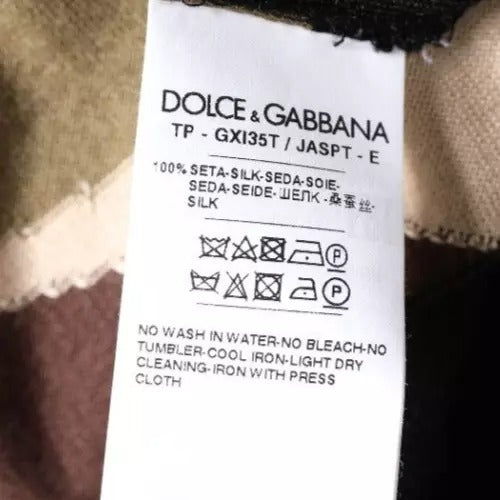 Dolce & Gabbana Multicolor Camouflage Collared Polo T-shirt