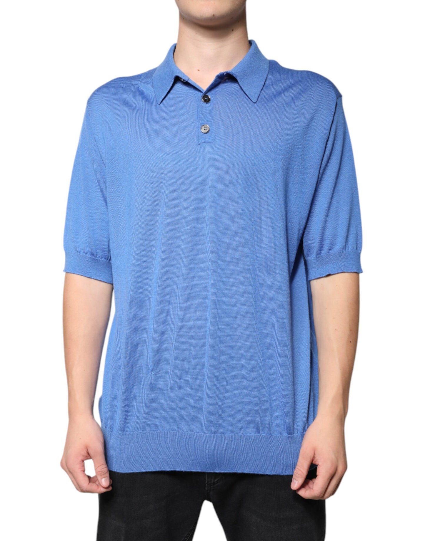 Dolce & Gabbana Blue Collared Short Sleeves Polo T-shirt