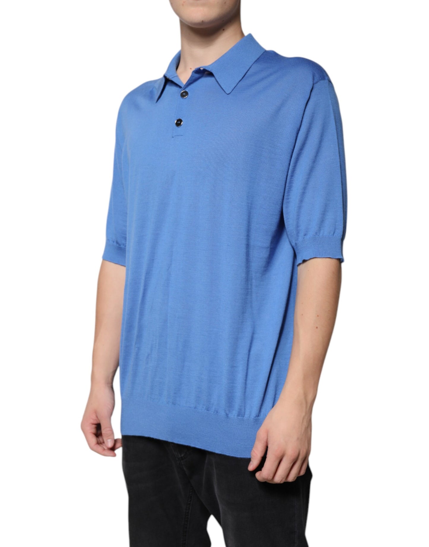 Dolce & Gabbana Blue Collared Short Sleeves Polo T-shirt