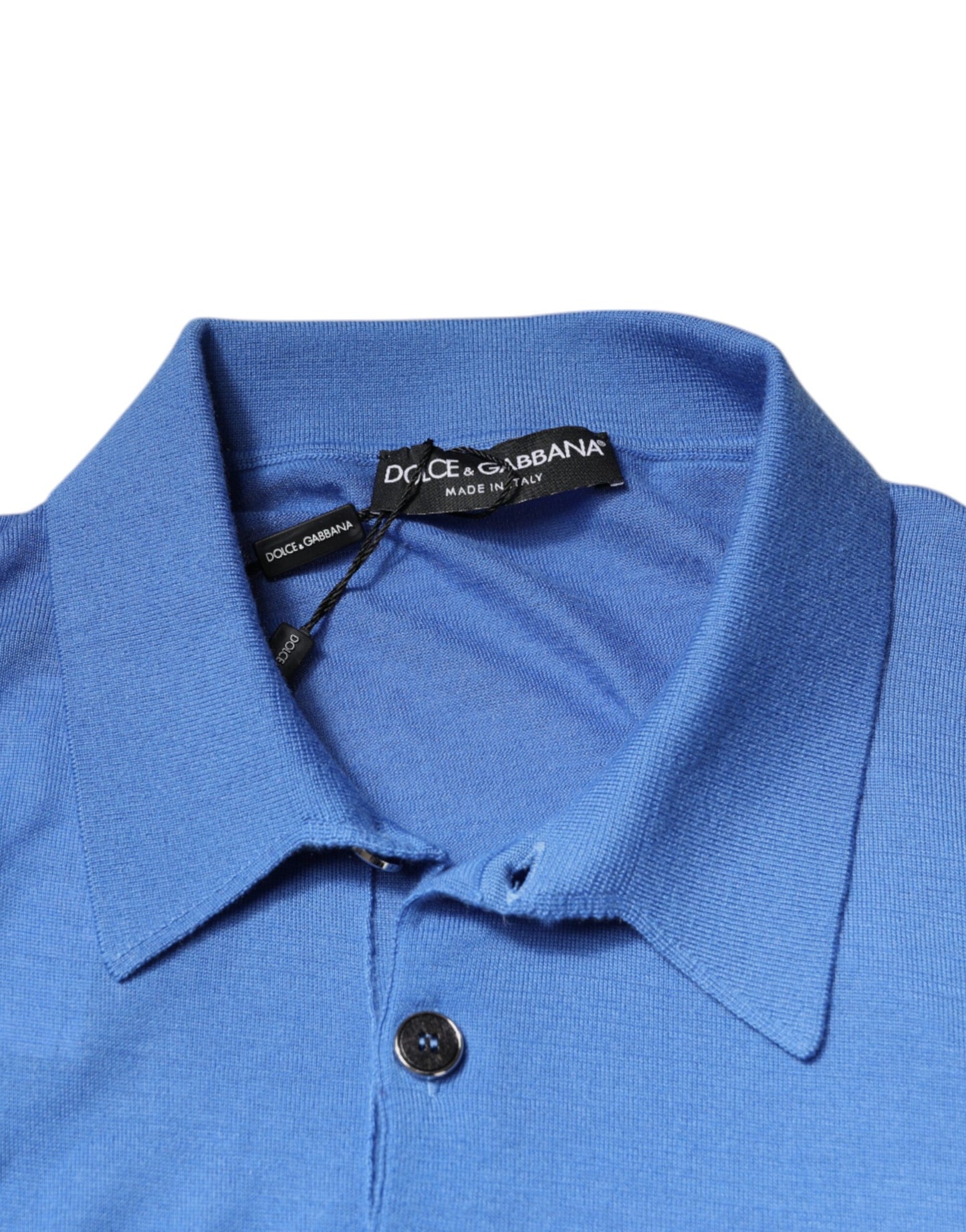 Dolce & Gabbana Blue Collared Short Sleeves Polo T-shirt