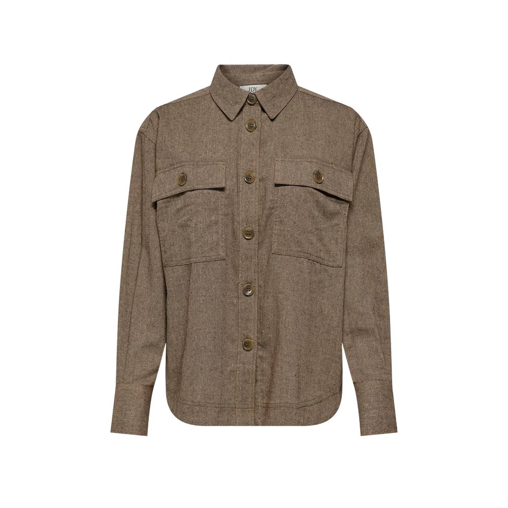 Jacqueline De Yong Beige Recycled Cotton Shirt