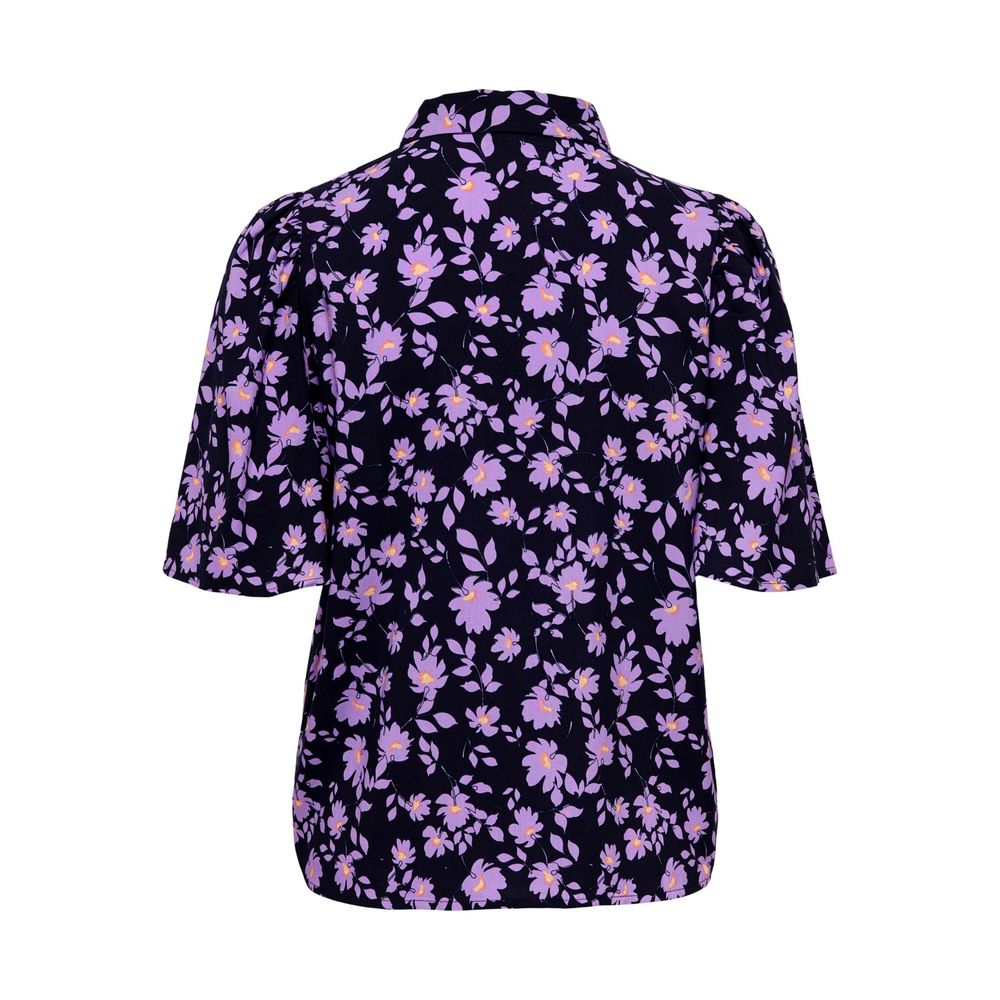 Jacqueline De Yong Purple Viscose Shirt