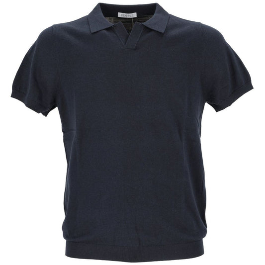 People Of Shibuya Blue Cotton Polo Shirt