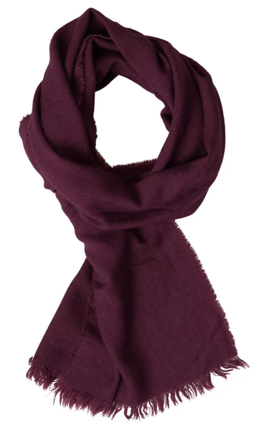 Dolce & Gabbana Purple Cashmere Knit Wrap Shawl Scarf