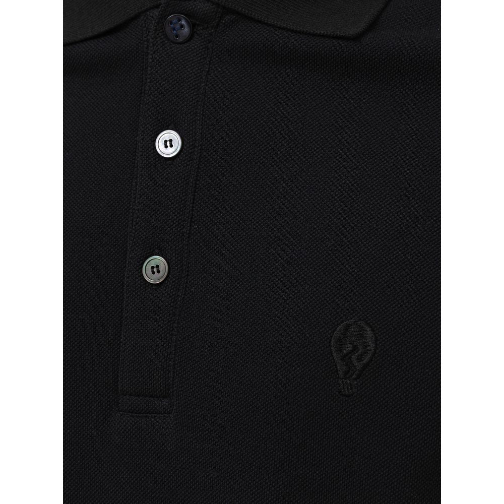 Fendi Black Cotton Polo Shirt