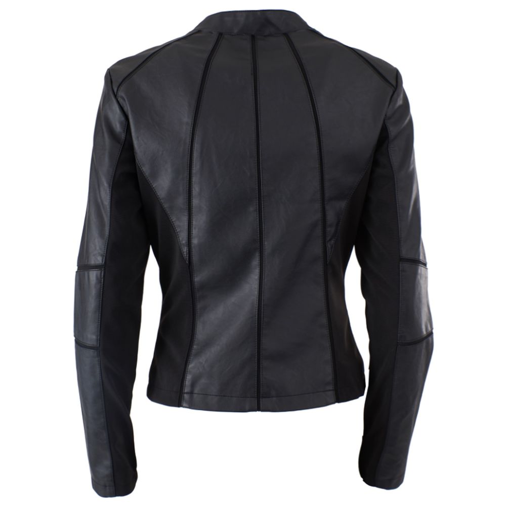 Yes Zee Black Polyethylene Jackets & Coat