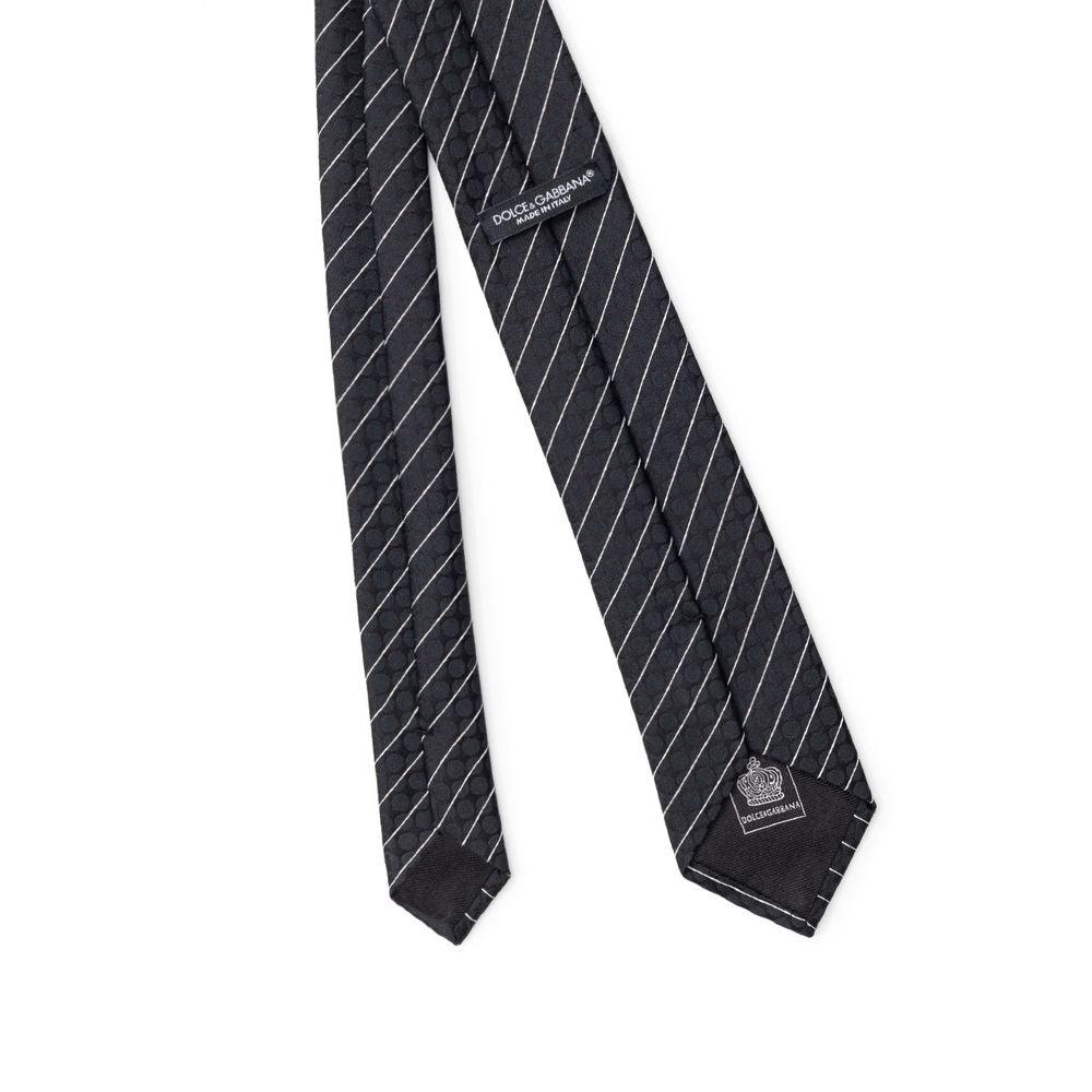 Dolce & Gabbana Black Polyester Ties & Bowty