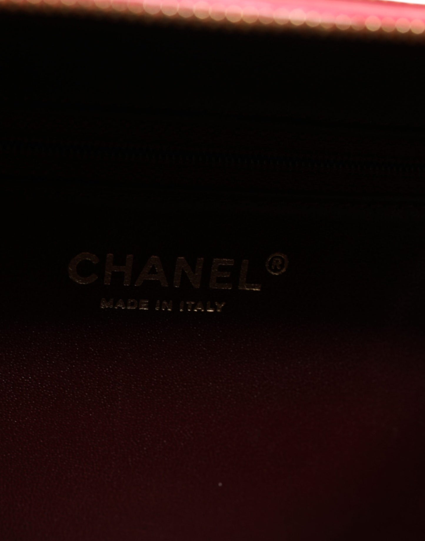 Chanel Pink Seal Matelasse Chain CC Lamb Skin Leather Bag