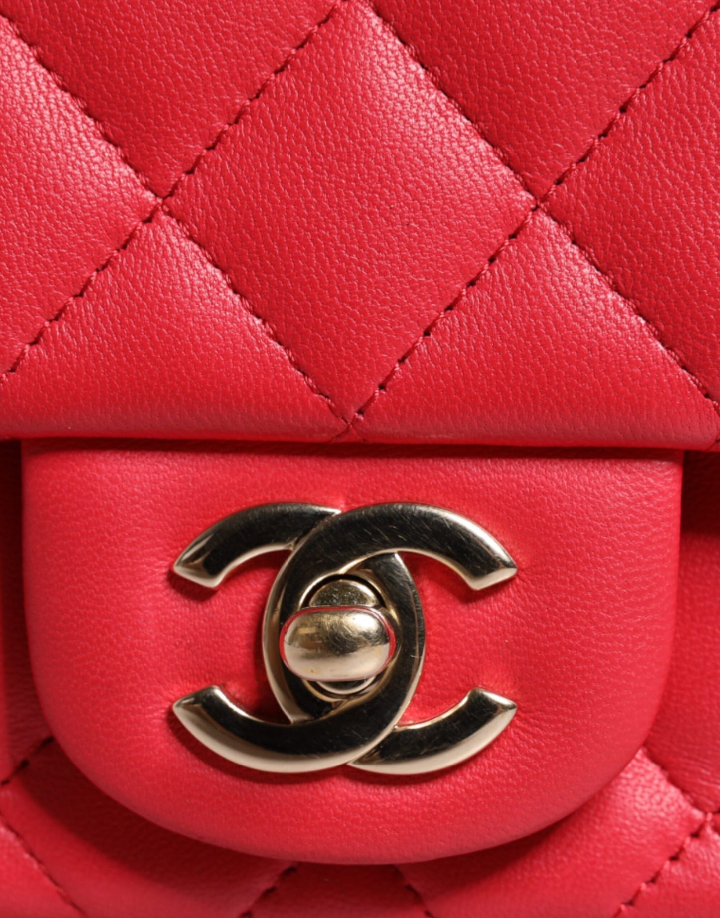 Chanel Pink Matelasse Chain Shoulder Lambskin Purse Mini