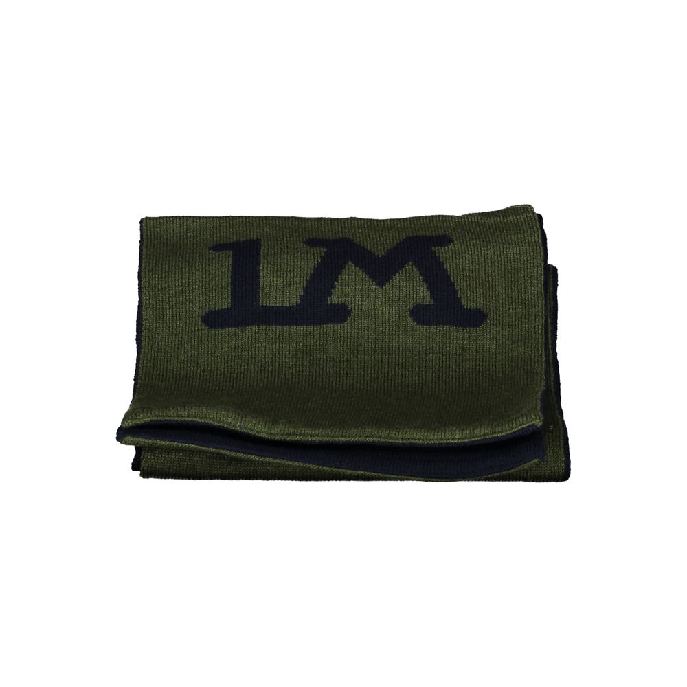 La Martina Elegant Green Contrast Detail Scarf