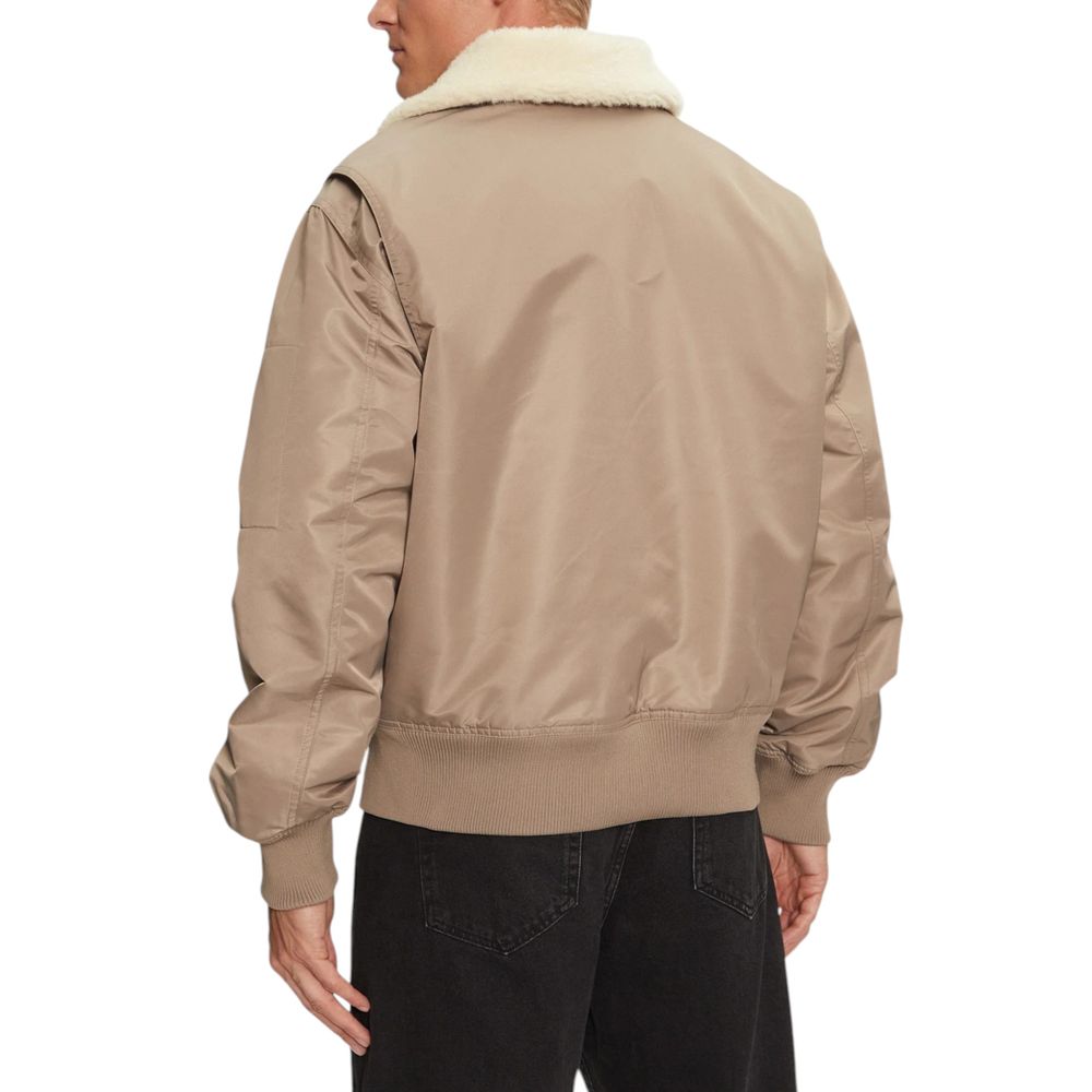 Calvin Klein Jeans Beige Polyamide Riciclata Jacket