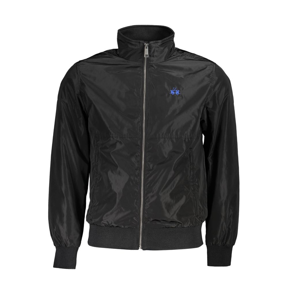 La Martina Black Polyester Men Jacket