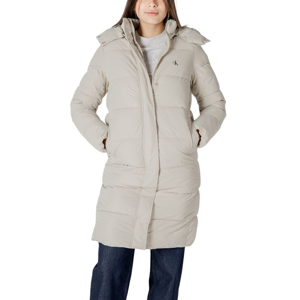 Calvin Klein Jeans Beige Polyester Jackets & Coat