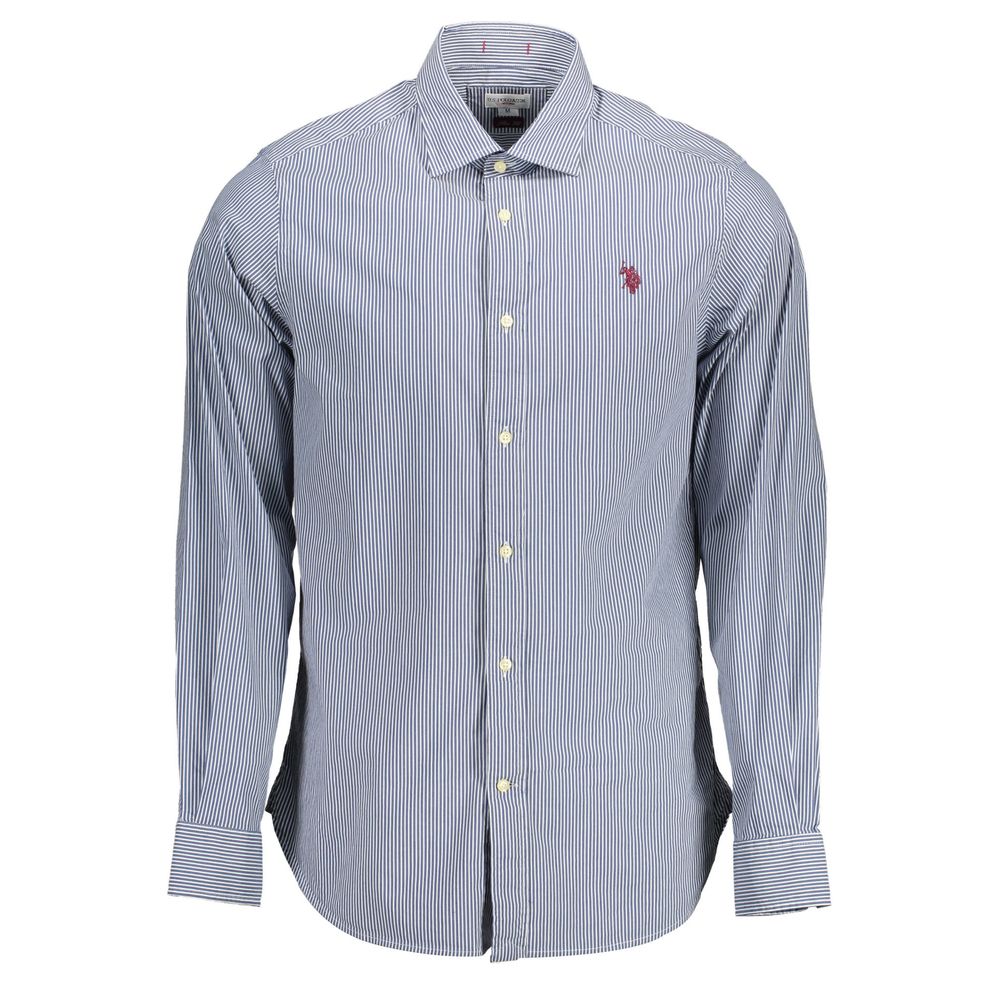 U.S. POLO ASSN. Blue Cotton Men Shirt