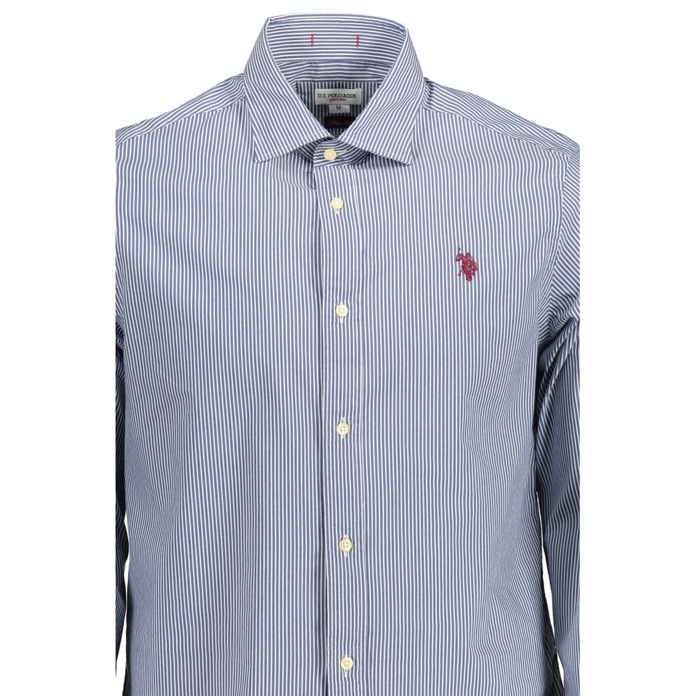 U.S. POLO ASSN. Blue Cotton Men Shirt