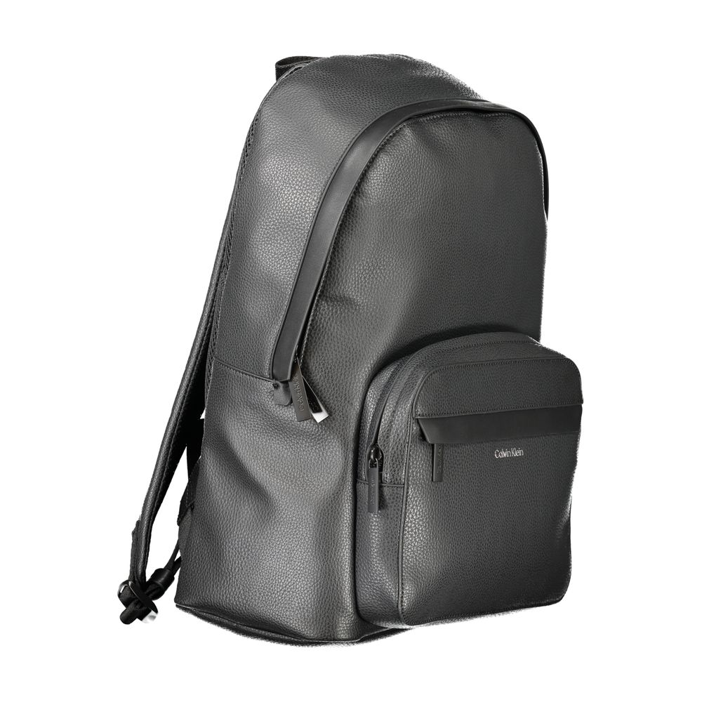 Calvin Klein Black Polyester Men Backpack