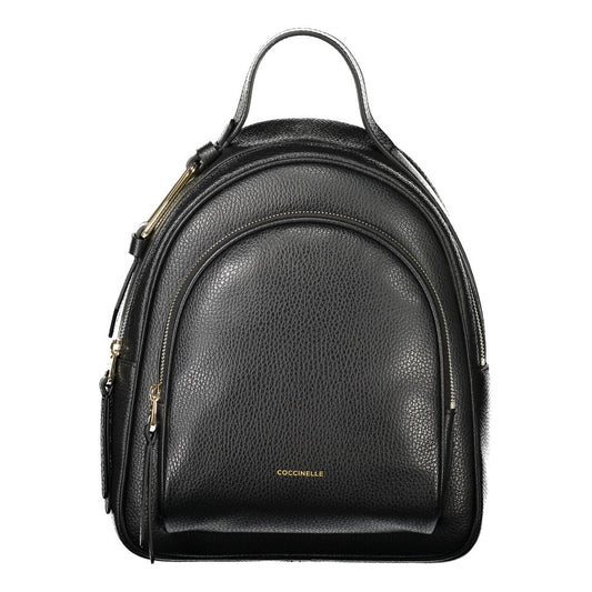 Coccinelle Black Leather Women Backpack