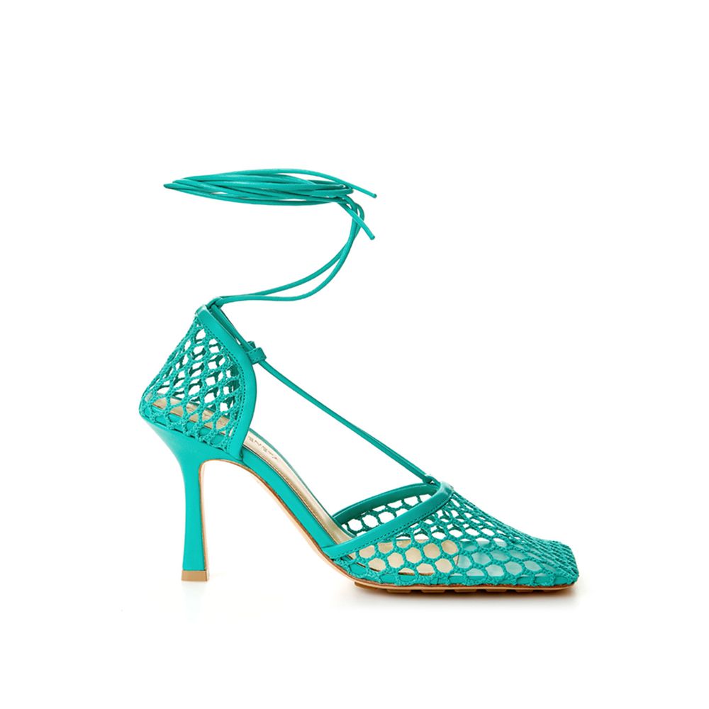 Bottega Veneta Green Leather Leather Sandal