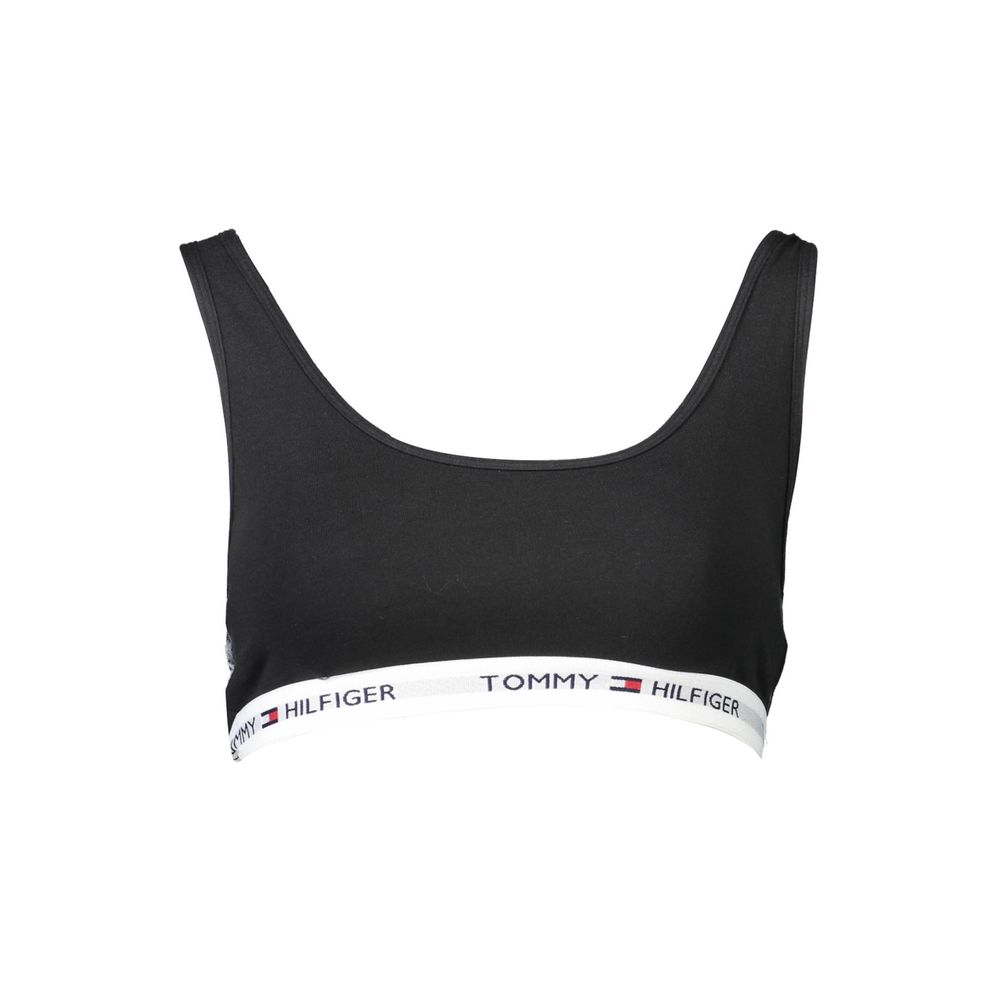 Tommy Hilfiger Black Cotton Women Sports Bra