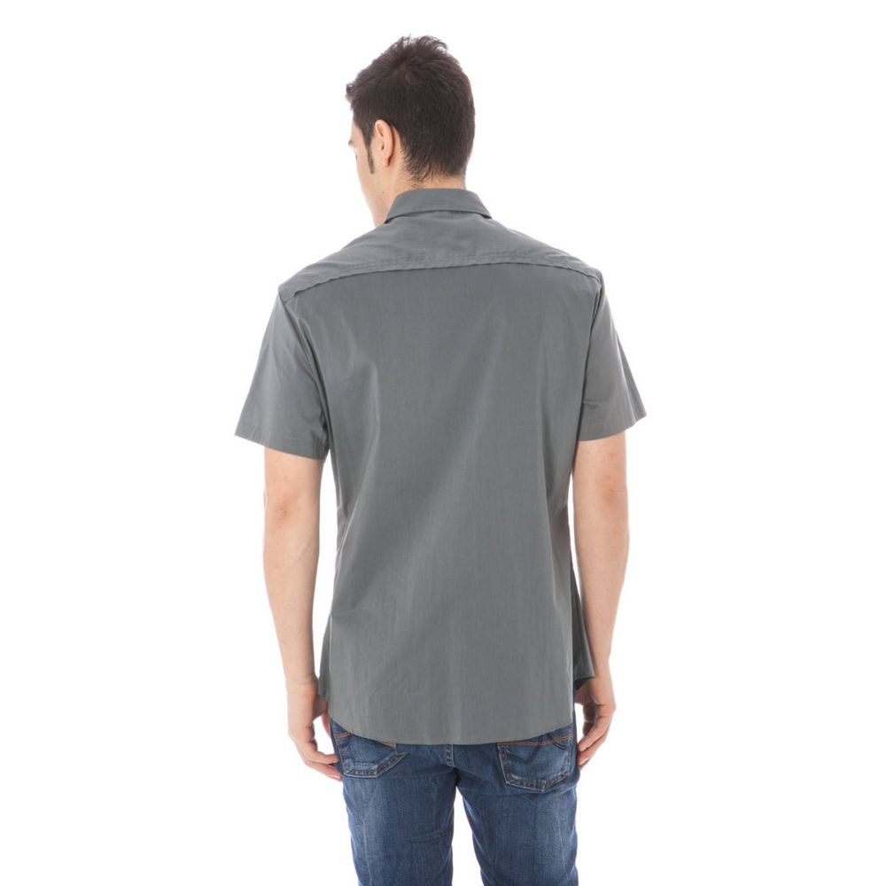 Costume National Gray Cotton Men Shirt