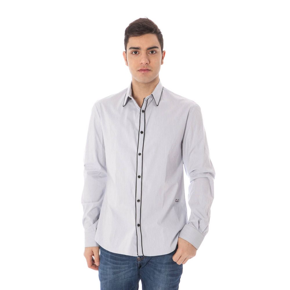 Costume National Light Blue Cotton Men Shirt