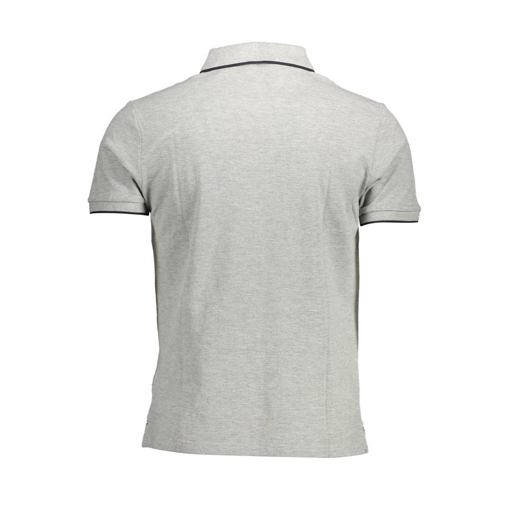 North Sails Gray Cotton Men Polo Shirt