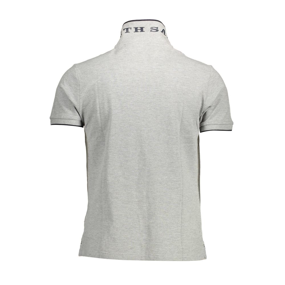 North Sails Gray Cotton Men Polo Shirt