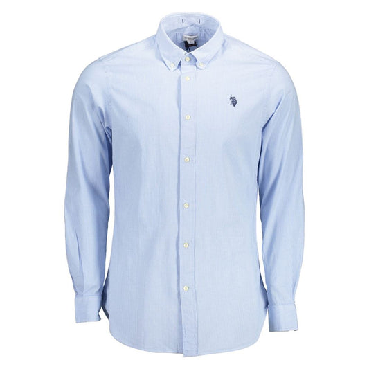 U.S. POLO ASSN. Light Blue Cotton Men Shirt