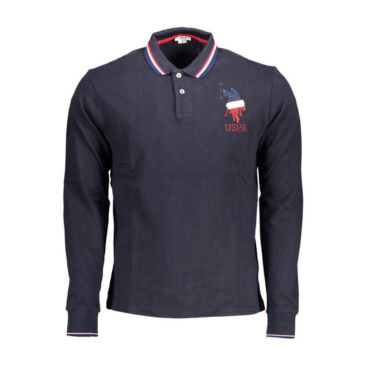 U.S. POLO ASSN. Blue Cotton Men Polo Shirt