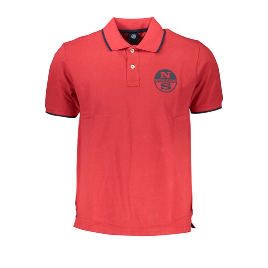 North Sails Red Cotton Polo Shirt