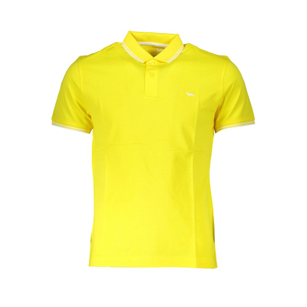 Harmont & Blaine Elegant Yellow Cotton Polo with Contrast Details