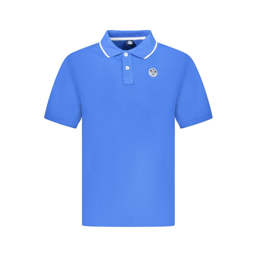 North Sails Blue Cotton Men Polo Shirt