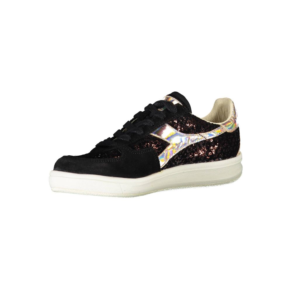 Diadora Black Leather Women Sneaker