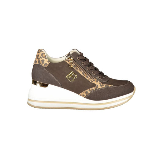 Laura Biagiotti Brown Polyester Women Sneaker