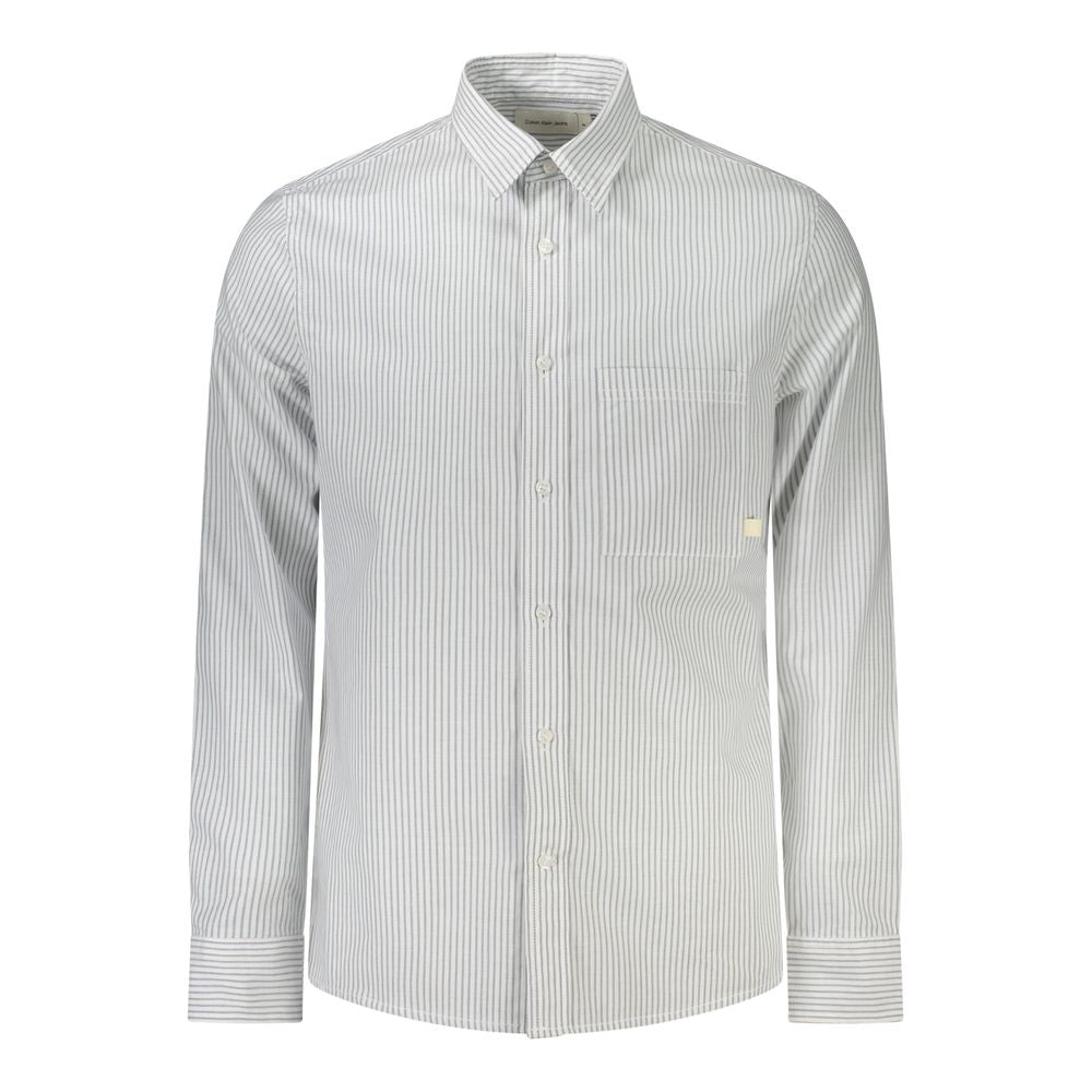 Calvin Klein White Cotton Men Shirt