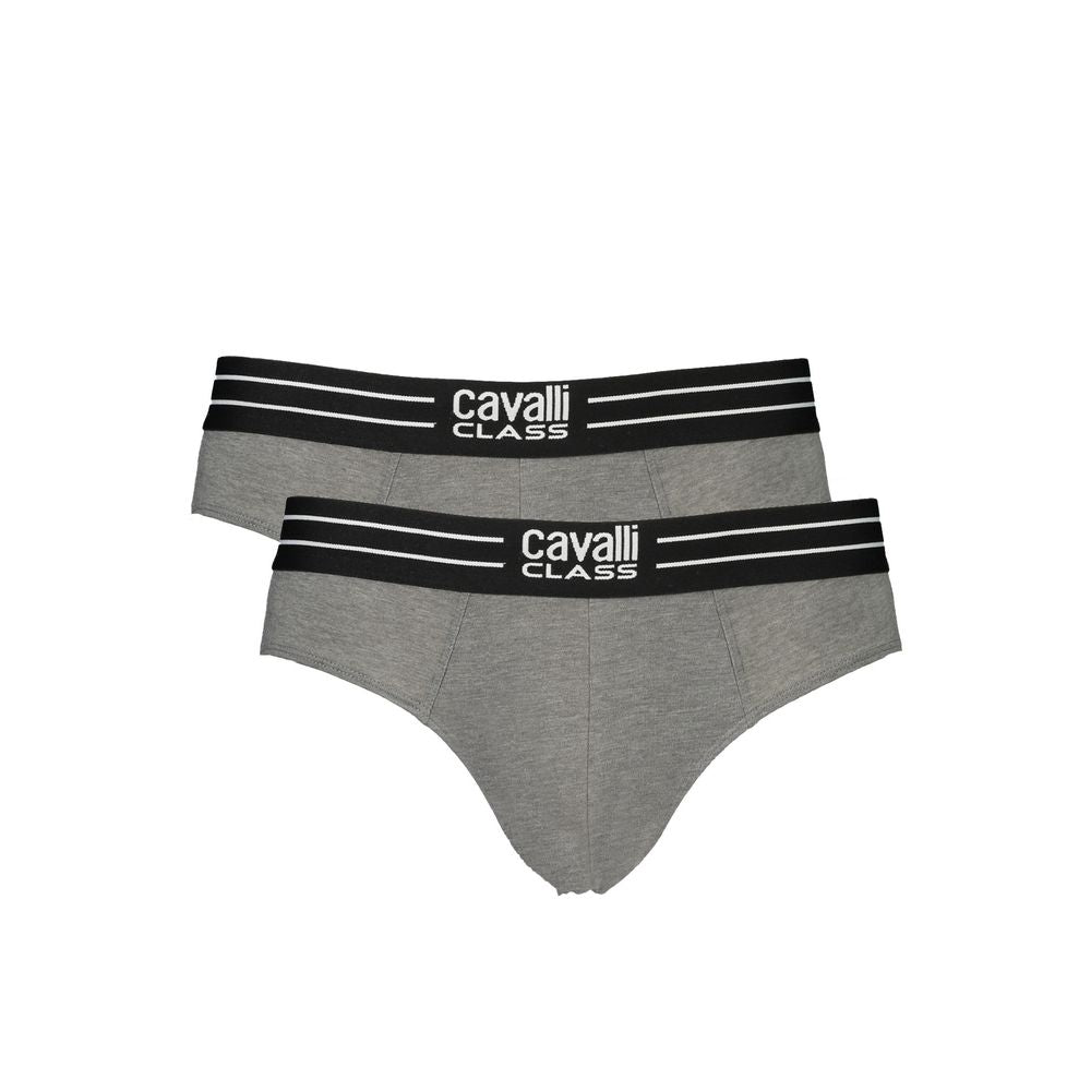 Cavalli Class Gray Cotton Men Underwear