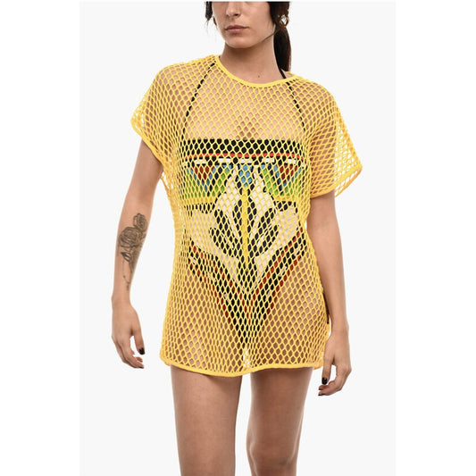 Dsquared² Solid Color Openwork Beach Cover-up Dress