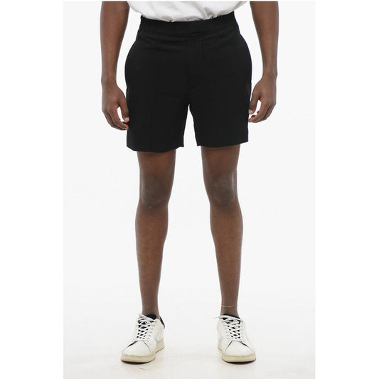 Alexander McQueen Solid Color Shorts with Elastic Waistband