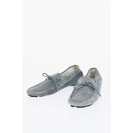 Corneliani ID Solid Color Suede Boat Deck Shoes