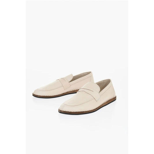 The Row Hammered Leather CARY Penny Loafers