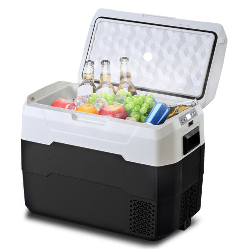 Portable Car Fridge Freezer Cooler with 12/24V DC Travel Refrigerator