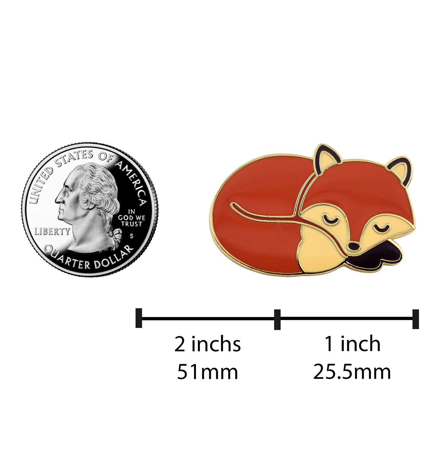 Sleeping Fox – Cute Sleepy Fox Enamel Pin