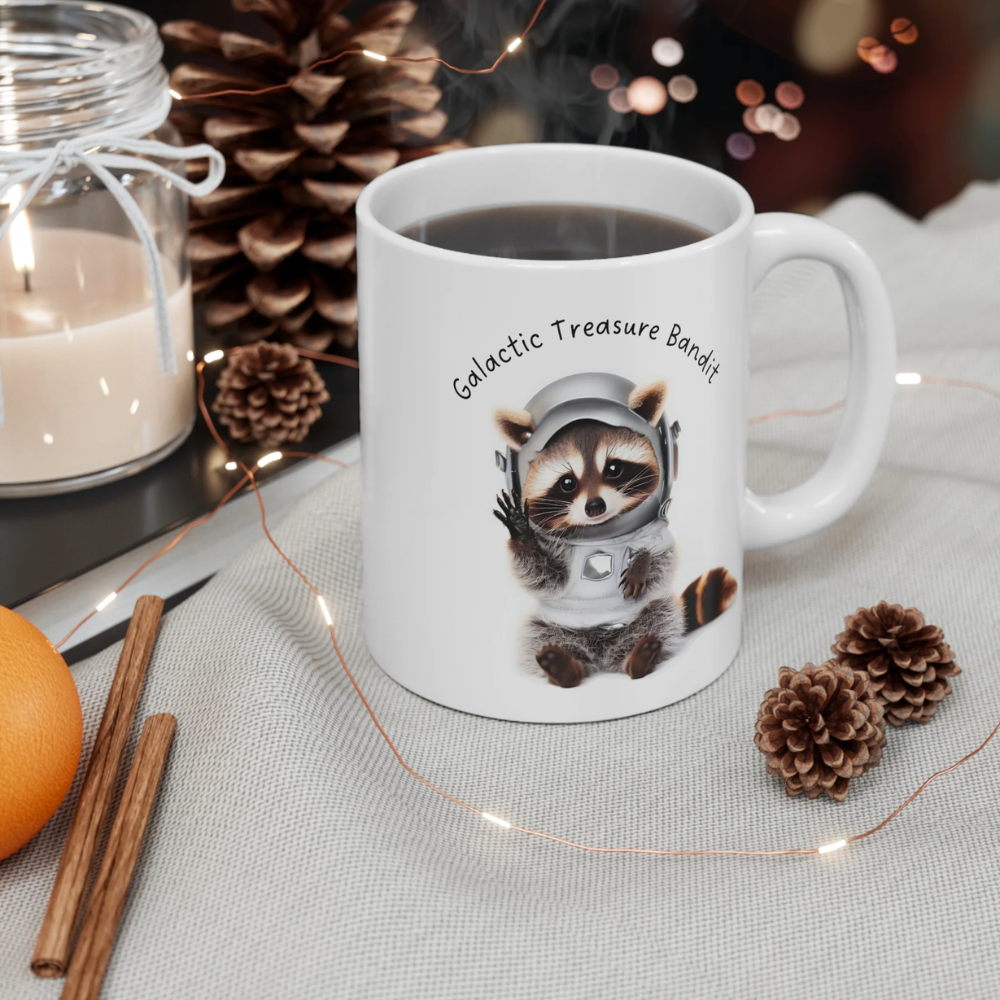 Cute Raccoon Galactic Treasure Bandit Mug