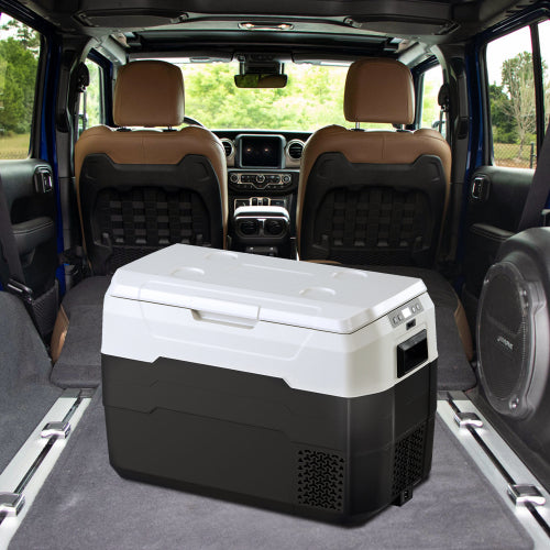 Portable Car Fridge Freezer Cooler with 12/24V DC Travel Refrigerator